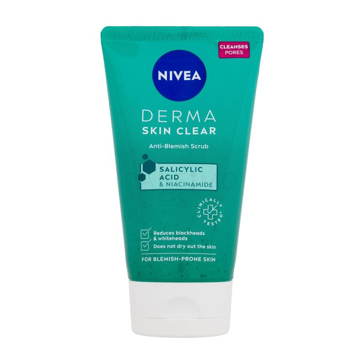 Nivea Derma Skin Clear Anti-Blemish Scrub Peeling viso donna 150 ml