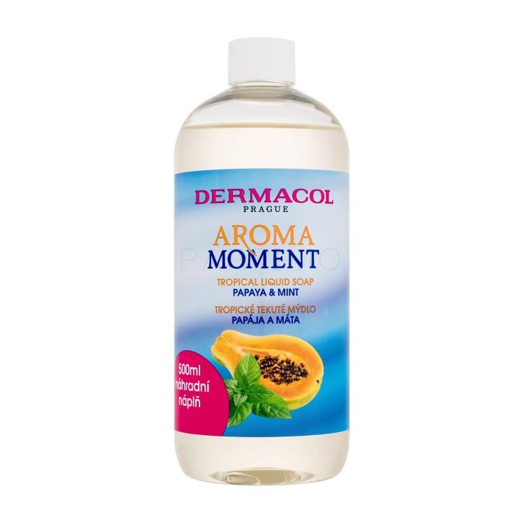 Dermacol Aroma Moment Papaya &amp; Mint Tropical Liquid Soap Sapone liquido Ricarica 500 ml