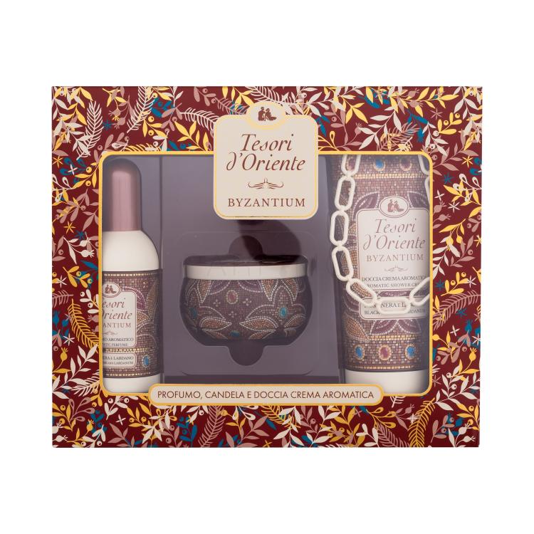 Tesori d´Oriente Byzantium Pacco regalo eau de parfum 100 ml + bagnoschiuma 250 ml + candela 109 g