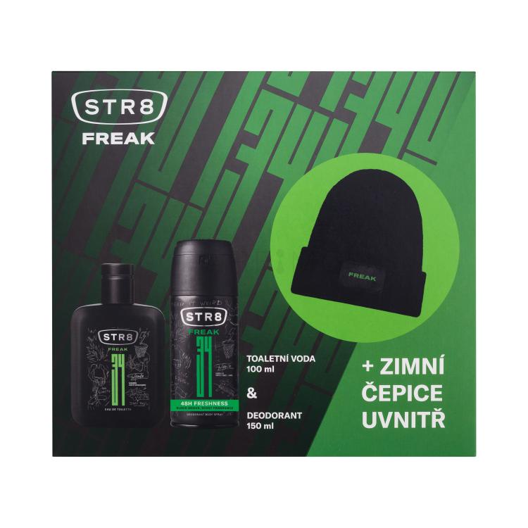 STR8 FREAK Pacco regalo eau de toilette 100 ml + deodorante 150 ml + cappello invernale