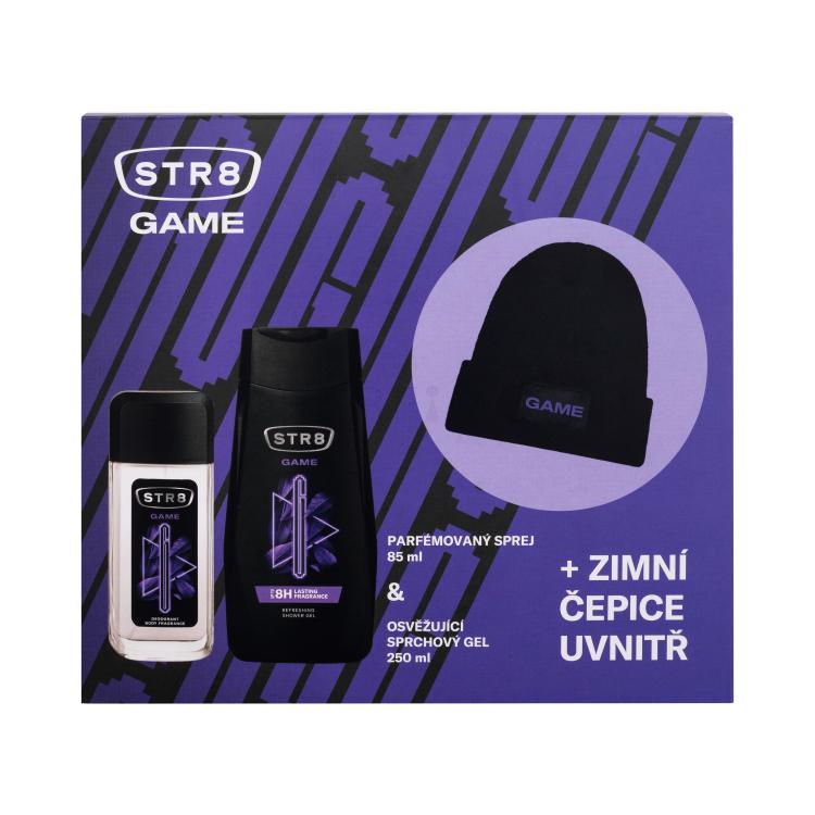 STR8 Game Pacco regalo deodorante in vetro 85 ml + gel doccia 250 ml + cuffia invernale