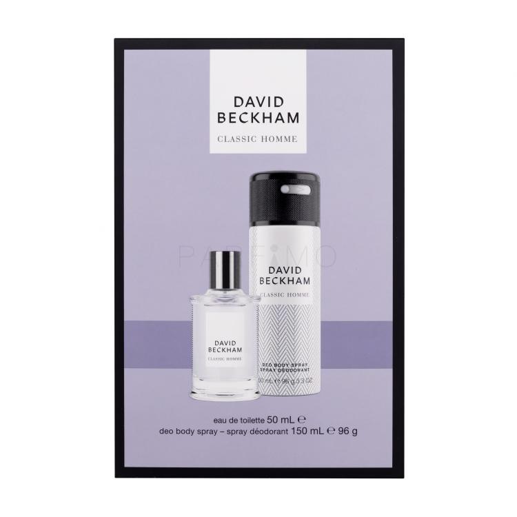 David Beckham Classic Homme Pacco regalo eau de toilette 50 ml + deodorante 150 ml