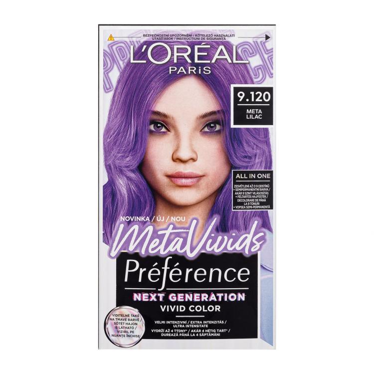 L&#039;Oréal Paris Préférence Meta Vivids Tinta capelli donna 75 ml Tonalità 9.120 Meta Lilac