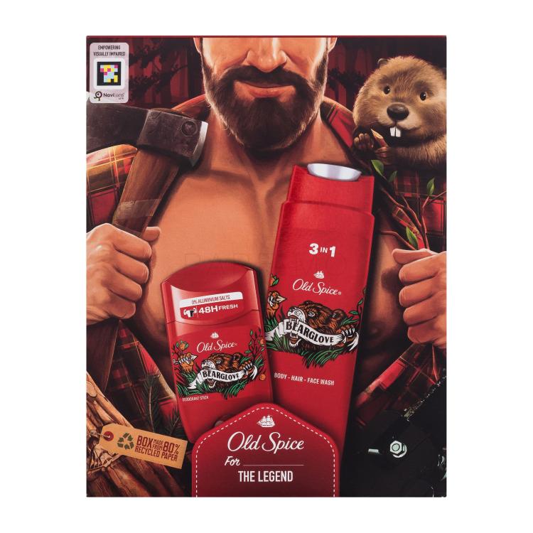 Old Spice Bearglove Pacco regalo deostick 50 ml + gel doccia 3in1 250 ml
