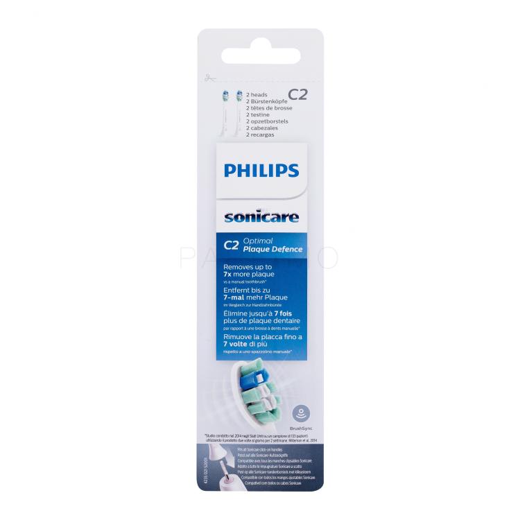 Philips Sonicare C2 Optimal Plaque Defence HX9022/10 White Testa di ricambio Set