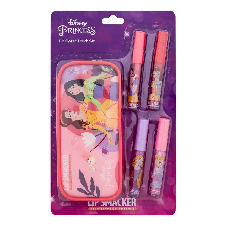 Lip Smacker Disney Princess Lip Gloss &amp; Pouch Set Pacco regalo lucidalabbra 4 x 6 ml + sacchetto cosmetico