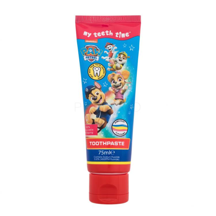 Nickelodeon Paw Patrol Toothpaste Bubblegum Dentifricio bambino 75 ml