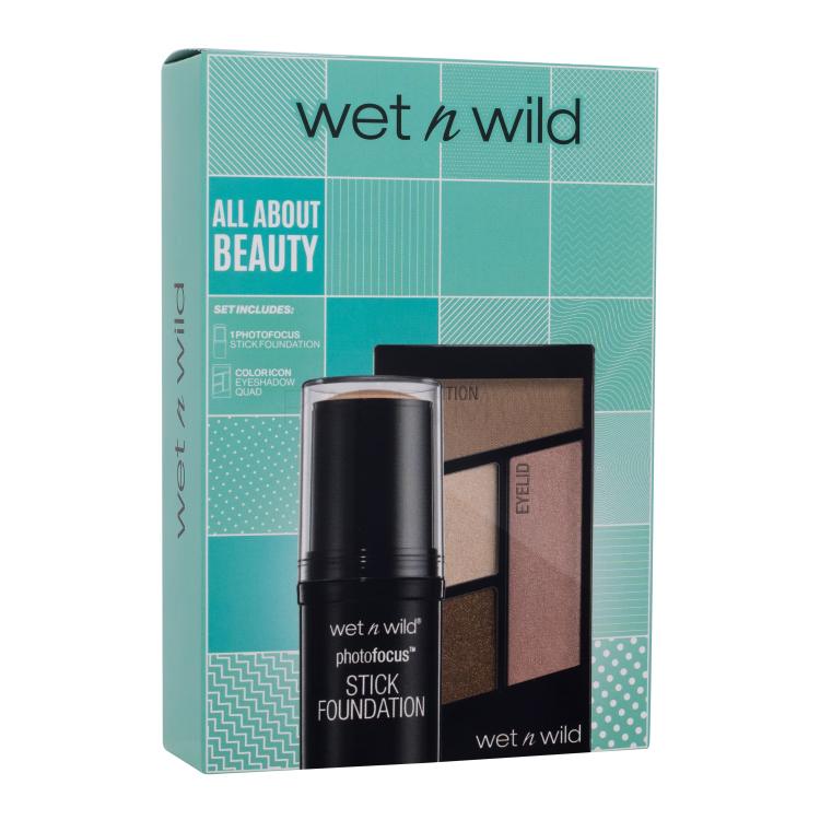 Wet n Wild All About Beauty Pacco regalo stick trucco 12 g + palette ombretti 4,5 g Walking On Eggshells