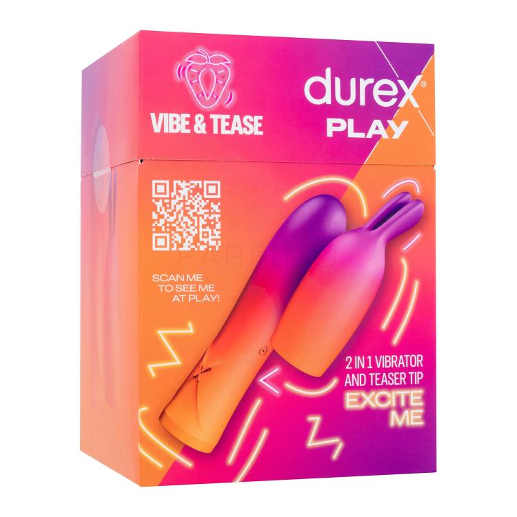 Durex Play Vibe &amp; Tease 2in1 Vibrator &amp; Teaser Tip Vibratore donna 1 pz