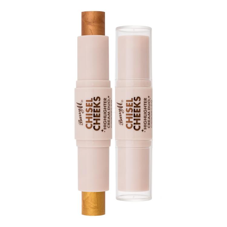 Barry M Chisel Cheeks Highlighter Cream Duo Illuminante donna 6,3 g Tonalità Gold/Bronze