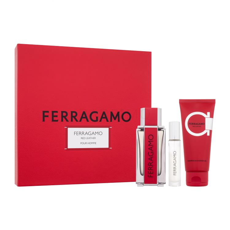 Ferragamo Ferragamo Red Leather Pacco regalo eau de parfum 100 ml + shampoo e gel doccia 100 ml + eau de parfum 10 ml