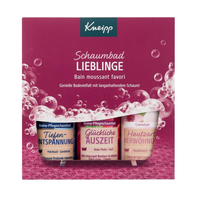Kneipp Schaumbad Lieblinge Pacco regalo schiuma da bagno Tiefen Entspannung 100 ml + schiuma da bagno Glückliche Auszeit 100 ml + schiuma da bagno Hautzarte Verwöhnung 100 ml