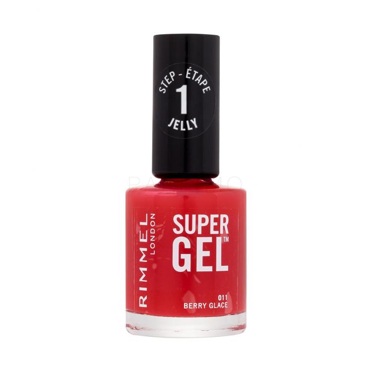 Rimmel London Super Gel STEP1 Smalto per le unghie donna 12 ml Tonalità 011 Berry Glace