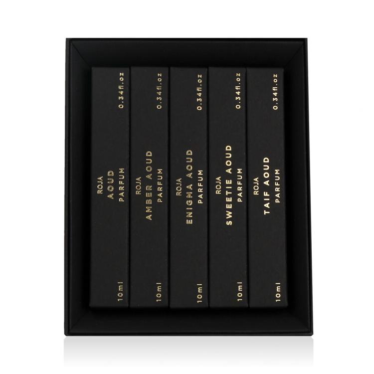 Roja Parfums Aoud Collection Pacco regalo profumo Aoud 10 ml + profumo Amber Aoud 10 ml + profumo Enigma Aoud 10 ml + profumo Sweetie Aoud 10 ml + profumo Taif Aoud 10 ml