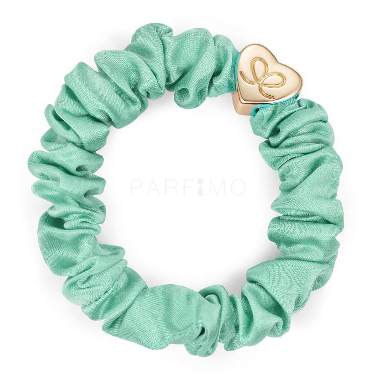 By Eloise London Silk Scrunchie Gold Heart Elastico per capelli donna 1 pz Tonalità Mint