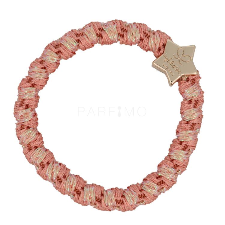 By Eloise London Woven Gold Star Elastico per capelli donna 1 pz Tonalità Coral Pink