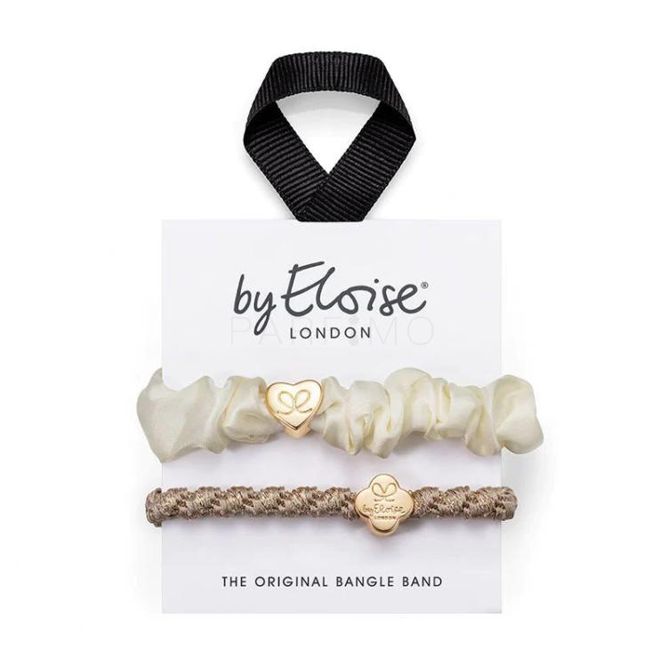 By Eloise London Set Cream and Gold Elastico per capelli donna 1 pz