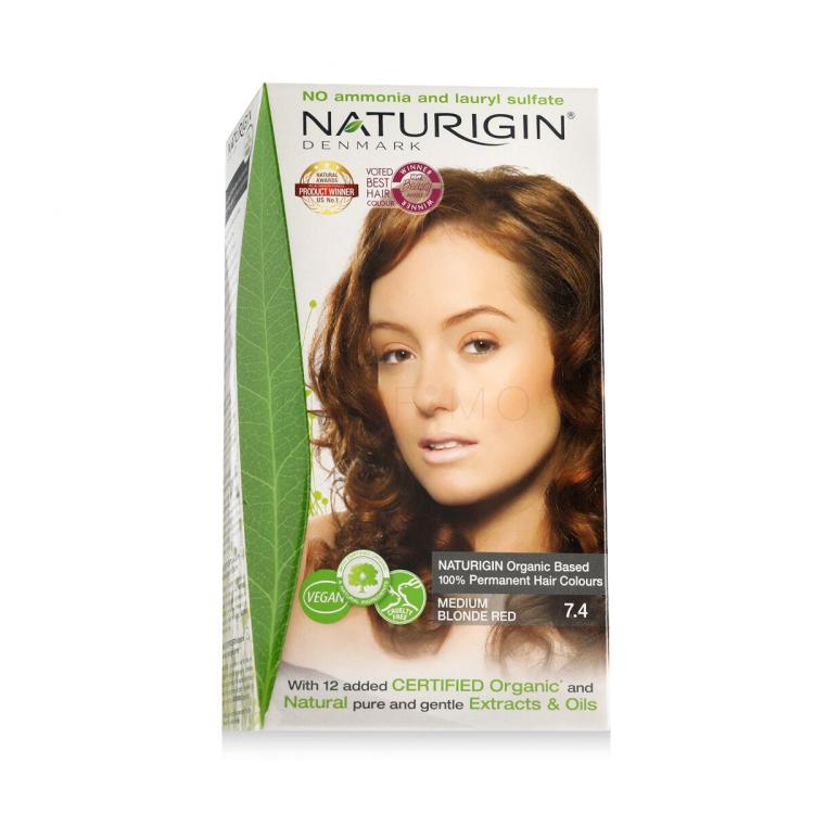 Naturigin Permanent Hair Colour Tinta capelli 115 ml Tonalità Medium Blonde Red 7.4