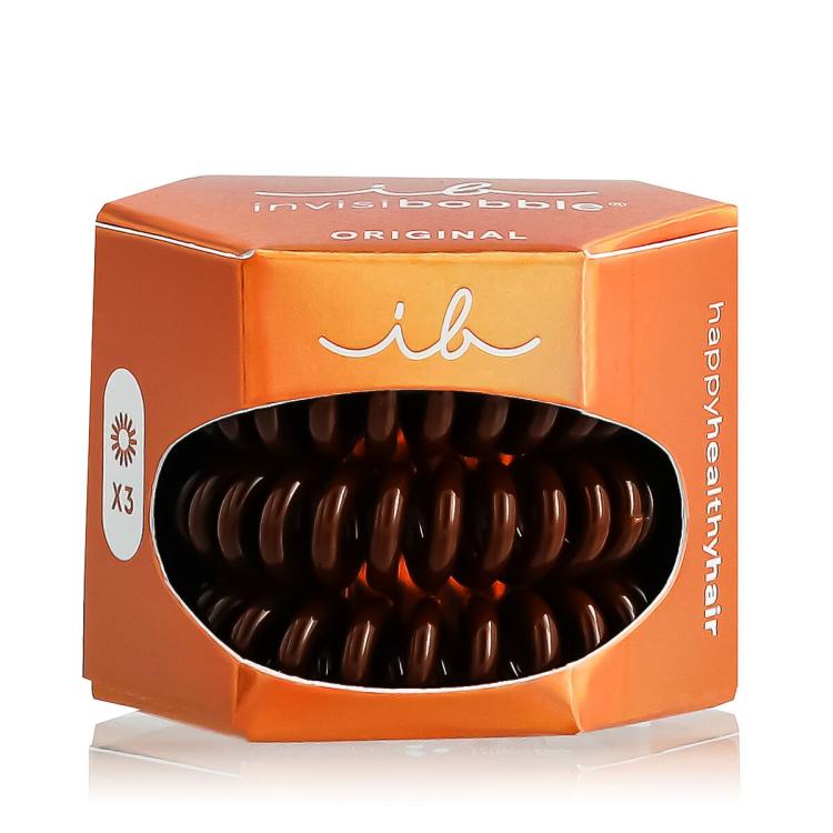 Invisibobble Premium Original Elastico per capelli donna Tonalità Pretzel Brown - hnědá Set