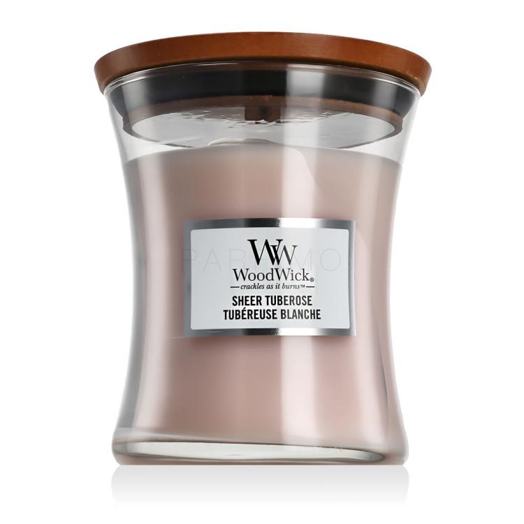 WoodWick Sheer Tuberose Candela profumata 275 g