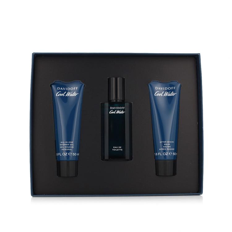 Davidoff Cool Water Pacco regalo eau de toilette 40 ml + doccia gel 50 ml + balsamo dopobarba 50 ml