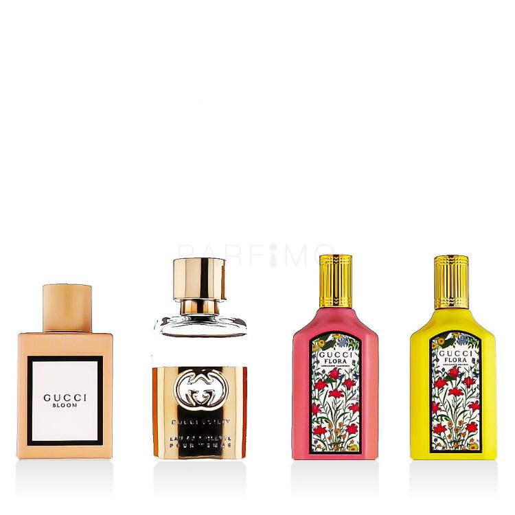 Gucci Mini Set Pacco regalo eau de parfum Flora Gorgeous Orchid 5 ml + eau de parfum Flora Gorgeous Gardenia 5 ml + eau de toilette Guilty Pour Femme 5 ml + eau de parfum Bloom 5 ml