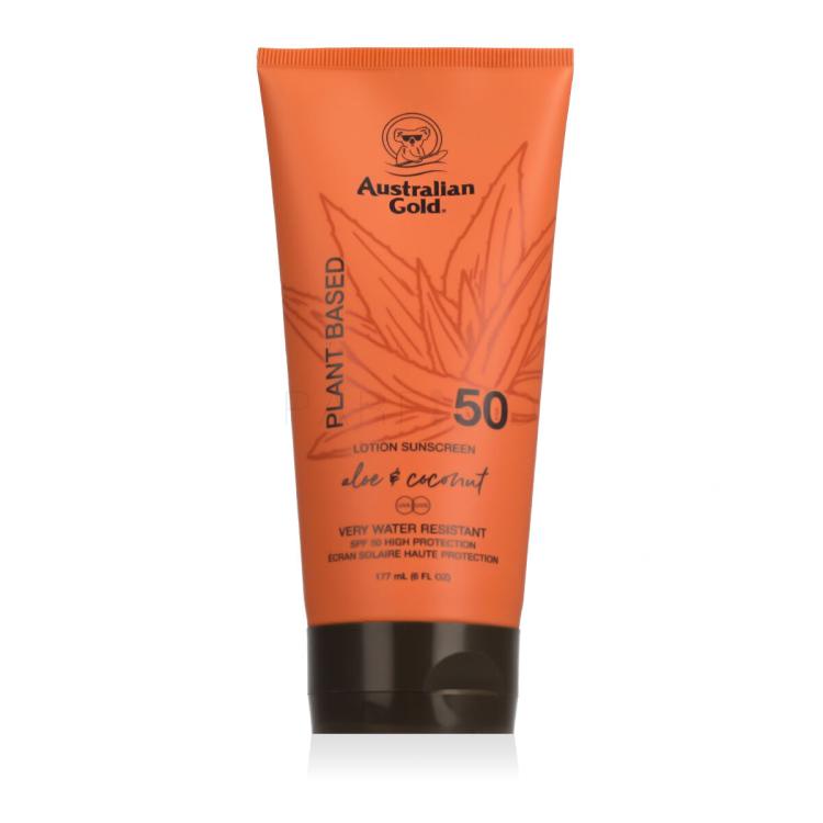 Australian Gold Plant Based Aloe &amp; Coconut Lotion Sunscreen SPF50 Protezione solare corpo 177 ml