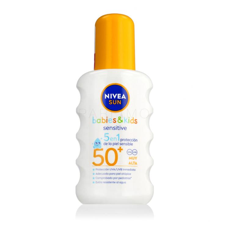 Nivea Sun Babies &amp; Kids Sensitive Protect Spray SPF50+ Protezione solare corpo bambino 200 ml