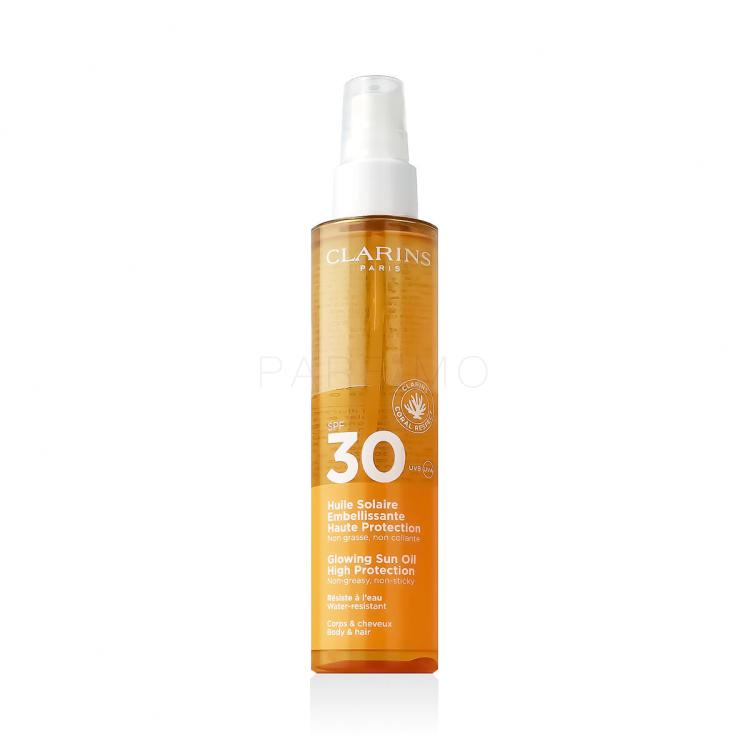 Clarins Sun Care Glowing Sun Oil SPF30 Protezione solare corpo donna 150 ml