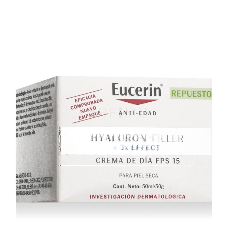 Eucerin Hyaluron-Filler + 3x Effect Day Care SPF15 Crema giorno per il viso donna Ricarica 50 ml