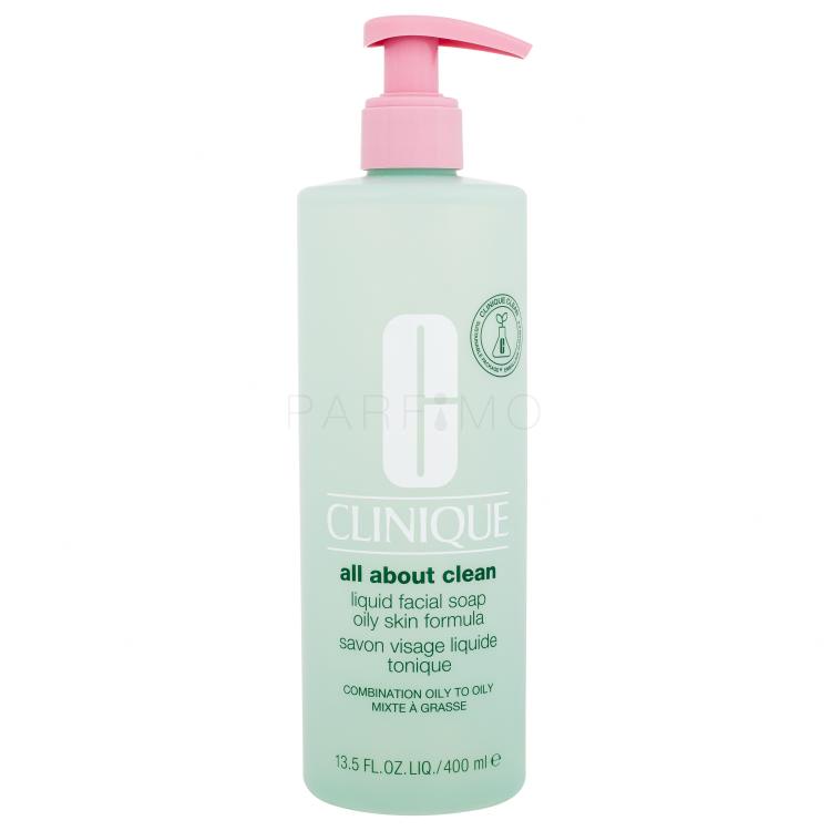 Clinique All About Clean Liquid Facial Soap Oily Skin Formula Sapone detergente donna 400 ml