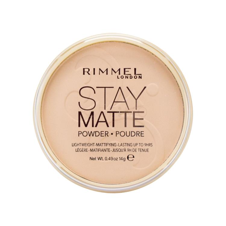 Rimmel London Stay Matte Cipria donna 14 g Tonalità 005 Silky Beige