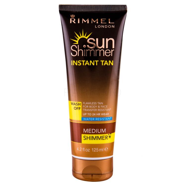 Rimmel London Sun Shimmer Instant Tan Prodotti autoabbronzanti donna 125 ml Tonalità Medium Shimmer