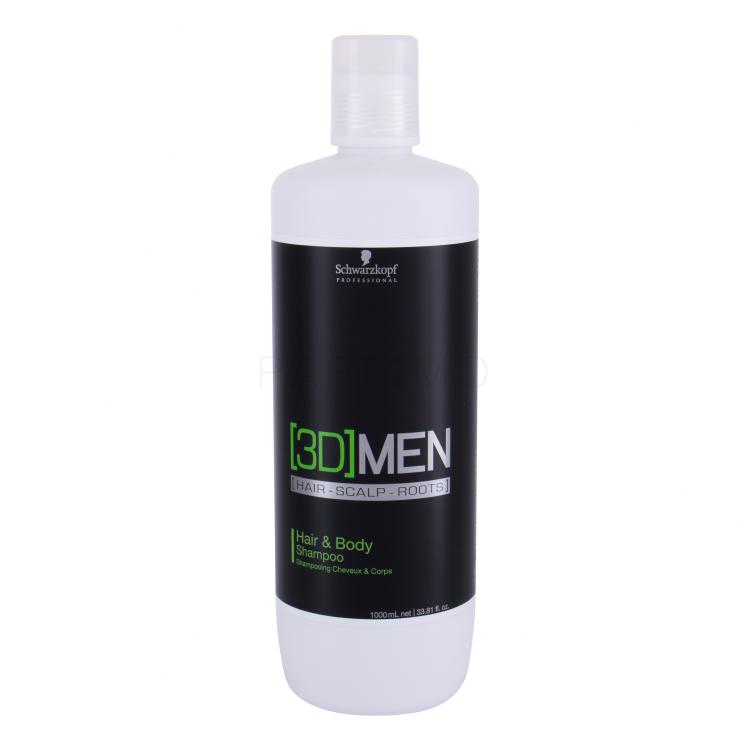 Schwarzkopf Professional 3DMEN Hair &amp; Body Shampoo uomo 1000 ml