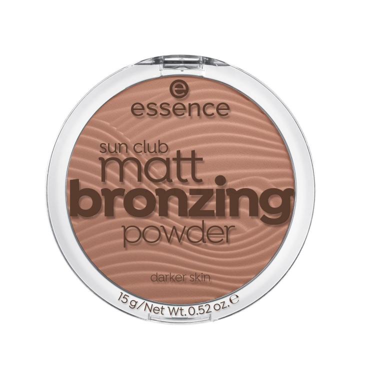 Essence Sun Club Matt Bronzing Powder Bronzer donna 15 g Tonalità 02 Sunny
