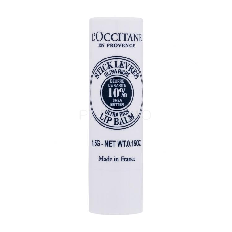 L&#039;Occitane Shea Butter Ultra Rich Lip Balm Stick Balsamo per le labbra donna 4,5 g