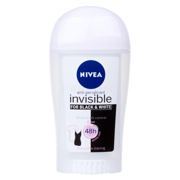 Nivea Black &amp; White Invisible Clear 48h Antitraspirante donna 40 ml
