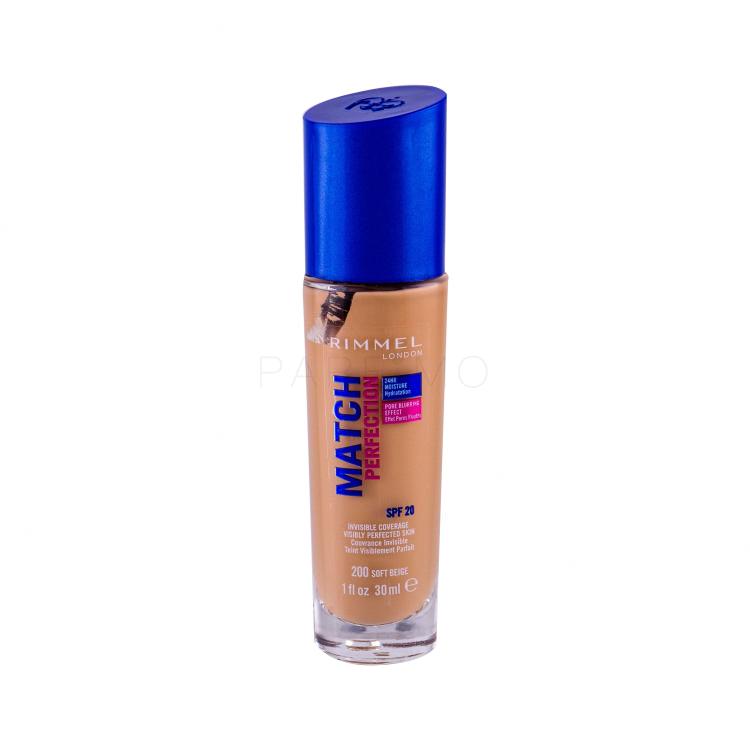 Rimmel London Match Perfection SPF20 Fondotinta donna 30 ml Tonalità 200 Soft Beige