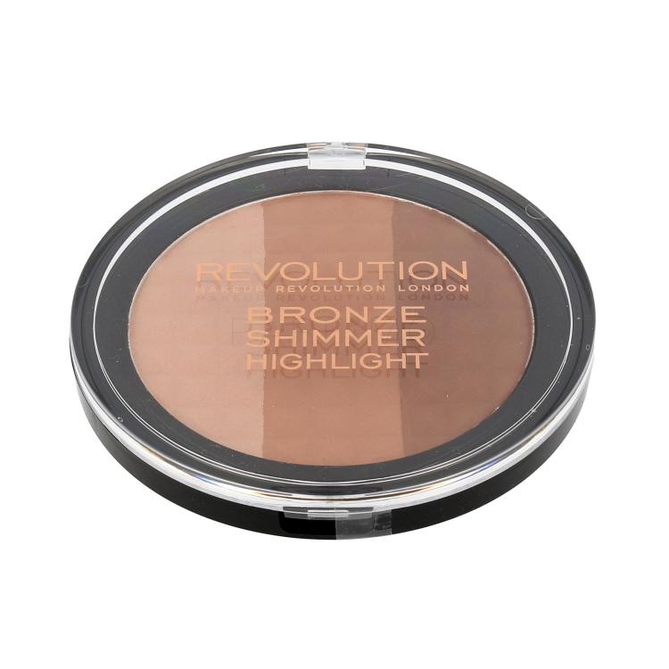 Makeup Revolution London Ultra Bronze, Shimmer And Highlight Cipria donna 15 g