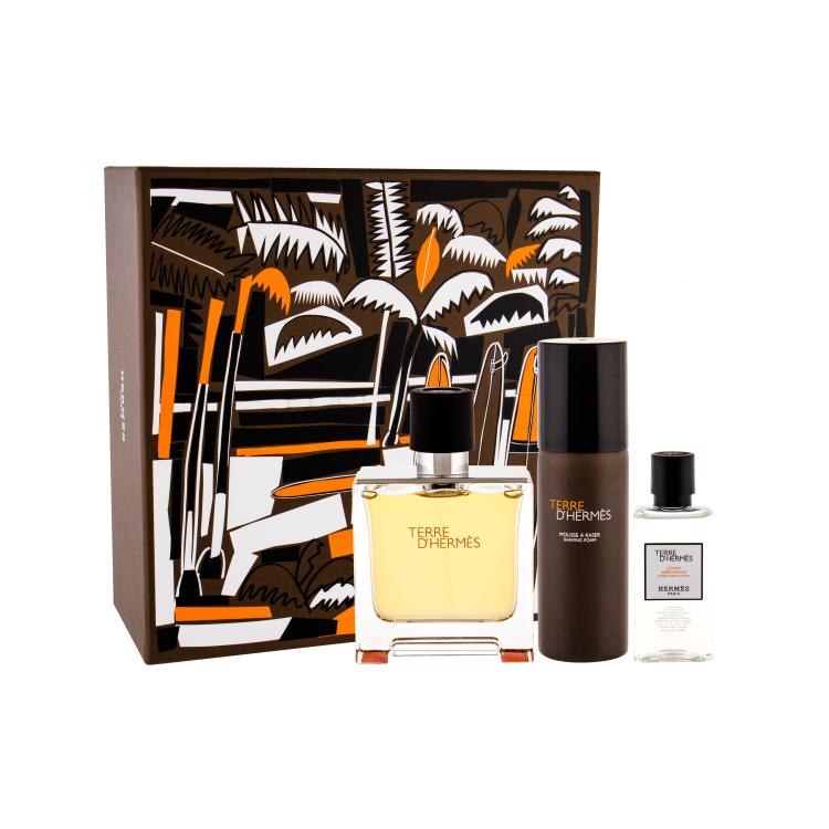 Hermes Terre d´Hermès Pacco regalo parfém 75 ml + dopobarba 40 ml + schiuma da barba 50 ml