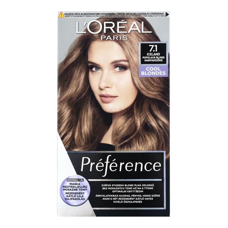 L&#039;Oréal Paris Préférence Récital Tinta capelli donna 60 ml Tonalità 7.1 Island