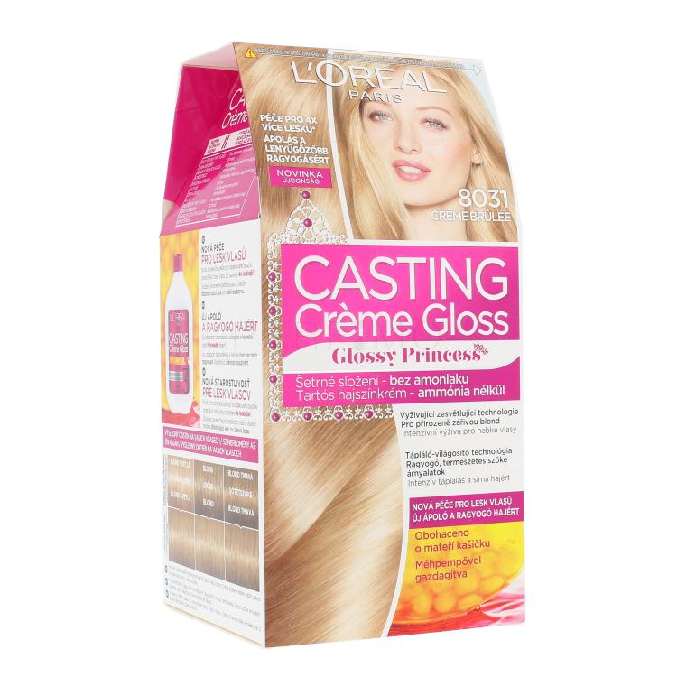 L&#039;Oréal Paris Casting Creme Gloss Glossy Princess Tinta capelli donna 48 ml Tonalità 8031 Creme Brulée