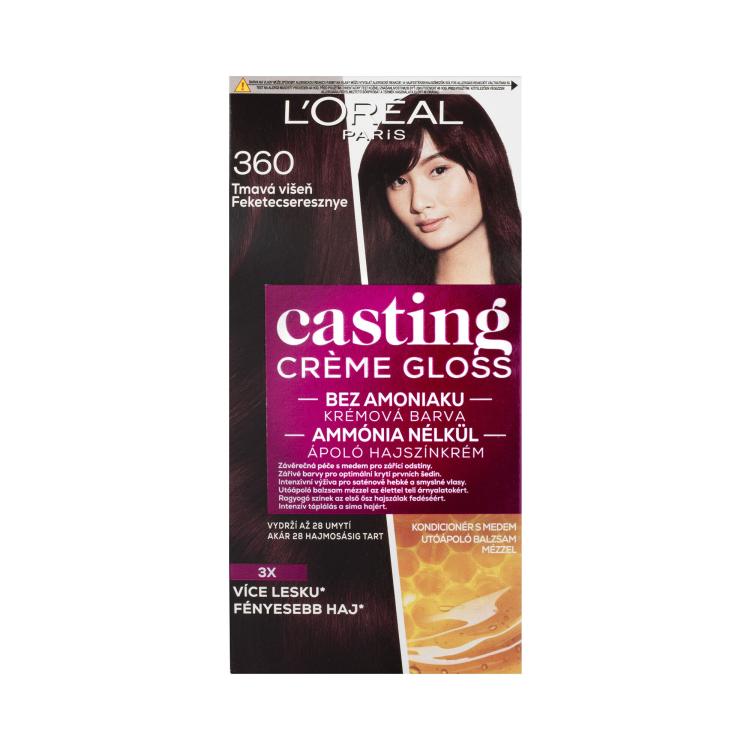 L&#039;Oréal Paris Casting Creme Gloss Tinta capelli donna 48 ml Tonalità 360 Black Cherry