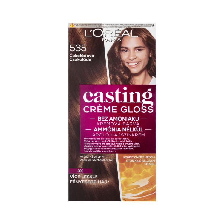 L&#039;Oréal Paris Casting Creme Gloss Tinta capelli donna 48 ml Tonalità 535 Chocolate