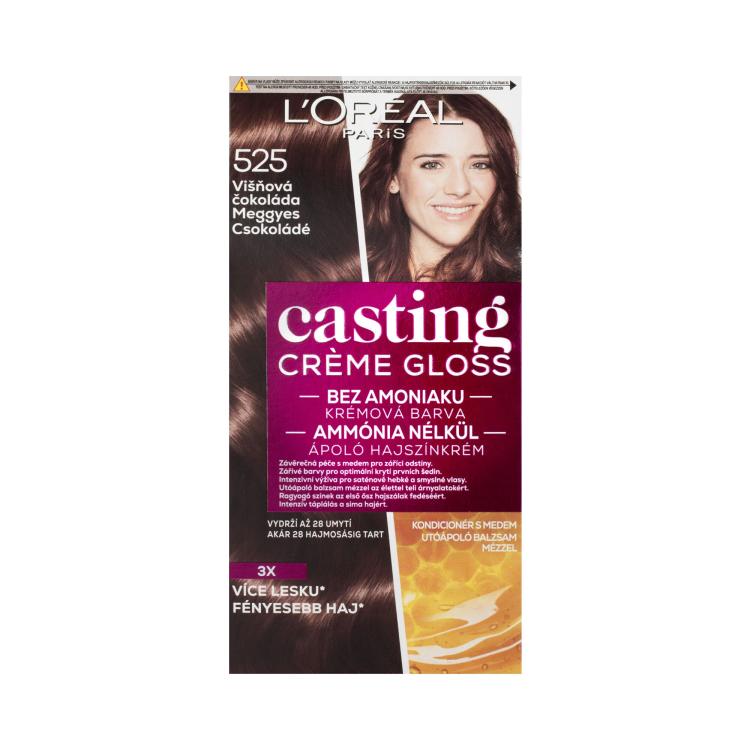 L&#039;Oréal Paris Casting Creme Gloss Tinta capelli donna 48 ml Tonalità 525 Cherry Chocolate