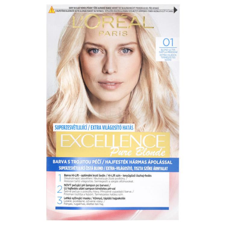 L&#039;Oréal Paris Excellence Creme Triple Protection Tinta capelli donna 48 ml Tonalità 01 Lightest Natural Blonde