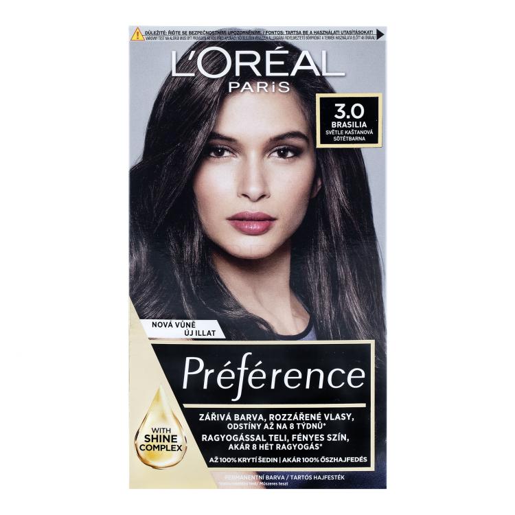 L&#039;Oréal Paris Préférence Tinta capelli donna 60 ml Tonalità 3-B Brasilia