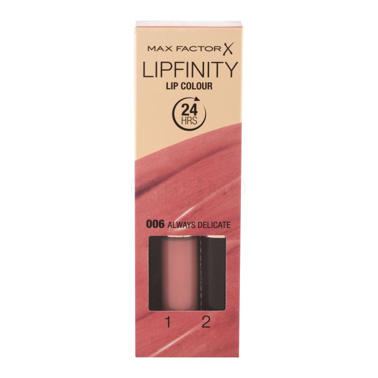 Max Factor Lipfinity Lip Colour Rossetto donna 4,2 g Tonalità 006 Always Delicate