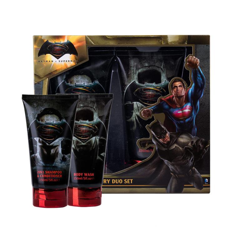DC Comics Batman v Superman Pacco regalo doccia gel 150 ml + shampoo &amp; balsamo 2v1 150 ml