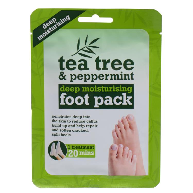 Xpel Tea Tree Tea Tree &amp; Peppermint Deep Moisturising Foot Pack Maschera per piedi donna 1 pz